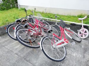 自転車　転倒防止